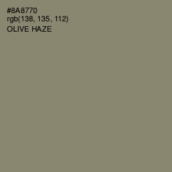#8A8770 - Olive Haze Color Image