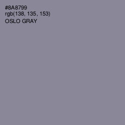 #8A8799 - Oslo Gray Color Image