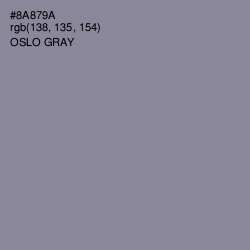 #8A879A - Oslo Gray Color Image