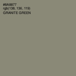 #8A8877 - Granite Green Color Image