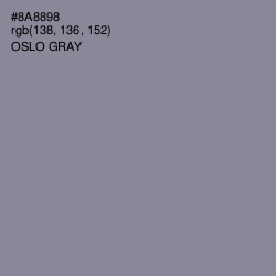 #8A8898 - Oslo Gray Color Image