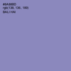 #8A88BD - Bali Hai Color Image