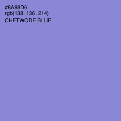 #8A88D6 - Chetwode Blue Color Image