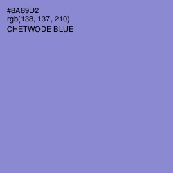 #8A89D2 - Chetwode Blue Color Image