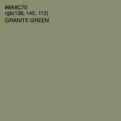 #8A8C70 - Granite Green Color Image