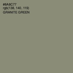 #8A8C77 - Granite Green Color Image