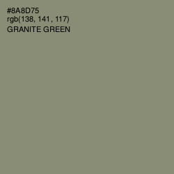 #8A8D75 - Granite Green Color Image
