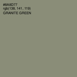 #8A8D77 - Granite Green Color Image