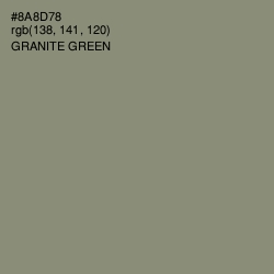 #8A8D78 - Granite Green Color Image