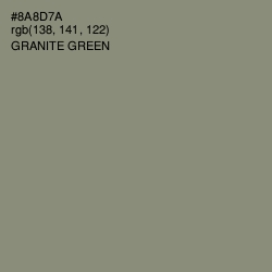 #8A8D7A - Granite Green Color Image