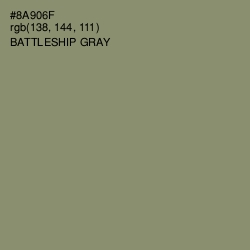 #8A906F - Battleship Gray Color Image