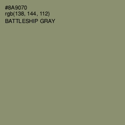 #8A9070 - Battleship Gray Color Image