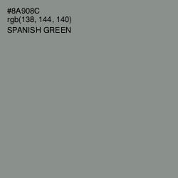 #8A908C - Spanish Green Color Image