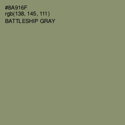 #8A916F - Battleship Gray Color Image