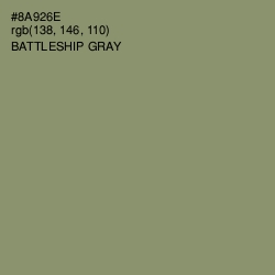 #8A926E - Battleship Gray Color Image