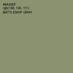 #8A926F - Battleship Gray Color Image