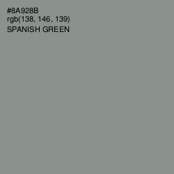 #8A928B - Spanish Green Color Image