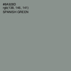 #8A928D - Spanish Green Color Image