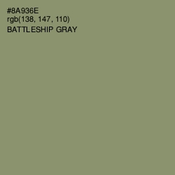 #8A936E - Battleship Gray Color Image