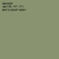 #8A936F - Battleship Gray Color Image