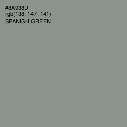#8A938D - Spanish Green Color Image