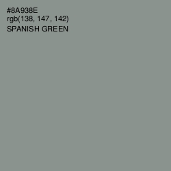 #8A938E - Spanish Green Color Image