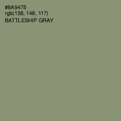 #8A9475 - Battleship Gray Color Image