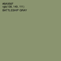 #8A956F - Battleship Gray Color Image