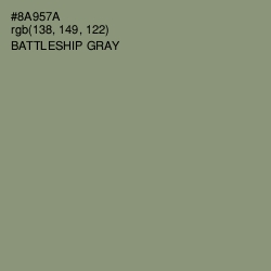 #8A957A - Battleship Gray Color Image