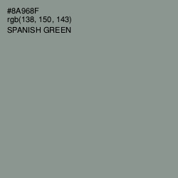 #8A968F - Spanish Green Color Image