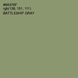 #8A976F - Battleship Gray Color Image