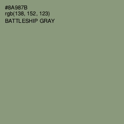 #8A987B - Battleship Gray Color Image