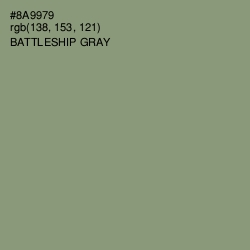 #8A9979 - Battleship Gray Color Image