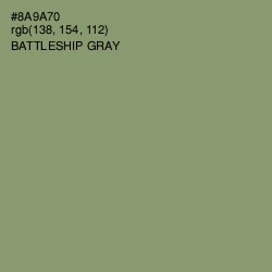#8A9A70 - Battleship Gray Color Image