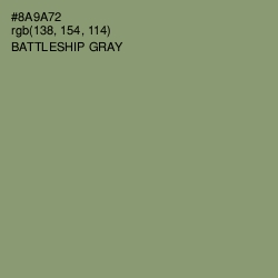 #8A9A72 - Battleship Gray Color Image