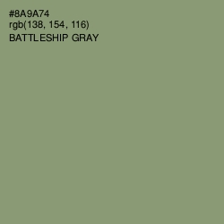 #8A9A74 - Battleship Gray Color Image