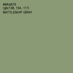 #8A9A75 - Battleship Gray Color Image