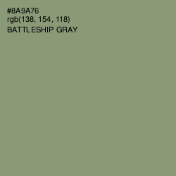 #8A9A76 - Battleship Gray Color Image