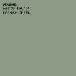 #8A9A83 - Spanish Green Color Image