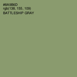 #8A9B6D - Battleship Gray Color Image