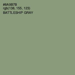 #8A9B7B - Battleship Gray Color Image