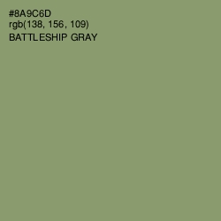 #8A9C6D - Battleship Gray Color Image