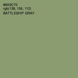 #8A9C70 - Battleship Gray Color Image