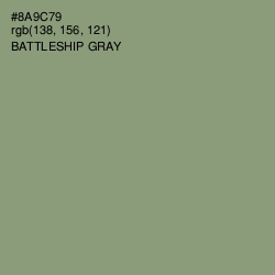 #8A9C79 - Battleship Gray Color Image
