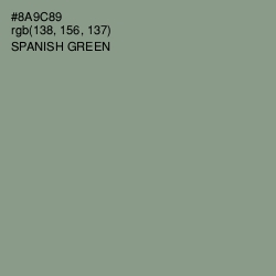 #8A9C89 - Spanish Green Color Image