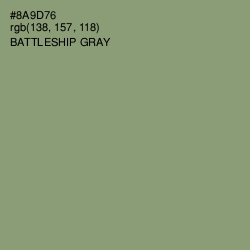 #8A9D76 - Battleship Gray Color Image
