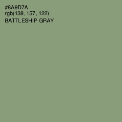 #8A9D7A - Battleship Gray Color Image