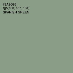 #8A9D86 - Spanish Green Color Image