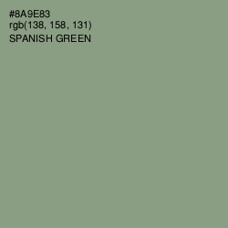 #8A9E83 - Spanish Green Color Image
