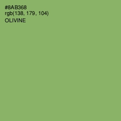 #8AB368 - Olivine Color Image